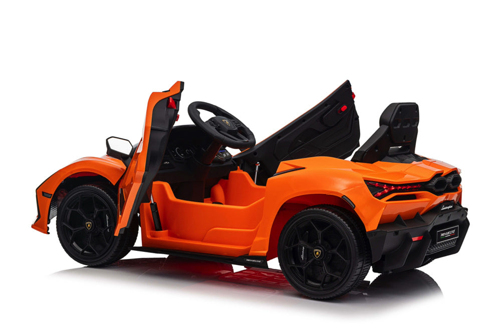 Licensed Lamborghini Revuelto 12V Kids Electric Car with EVA Tires (Orange)