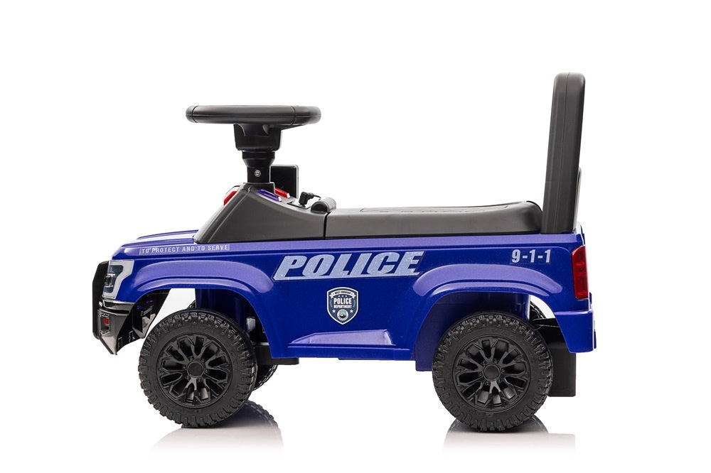 Police Push Car for Kids - Ride-On with Flashing Lights & Working Walkie Talkie