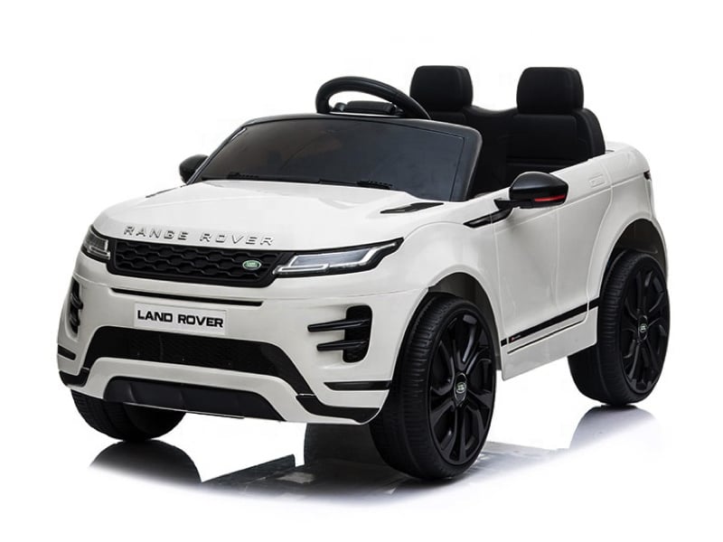 Licensed Land Rover Range Rover Evoque 12V Kids Electric Car - Compact SUV with Key Start (White)