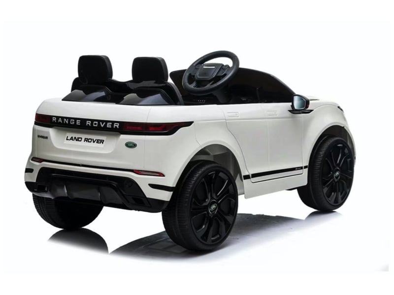 Licensed Land Rover Range Rover Evoque 12V Kids Electric Car - Compact SUV with Key Start (White)