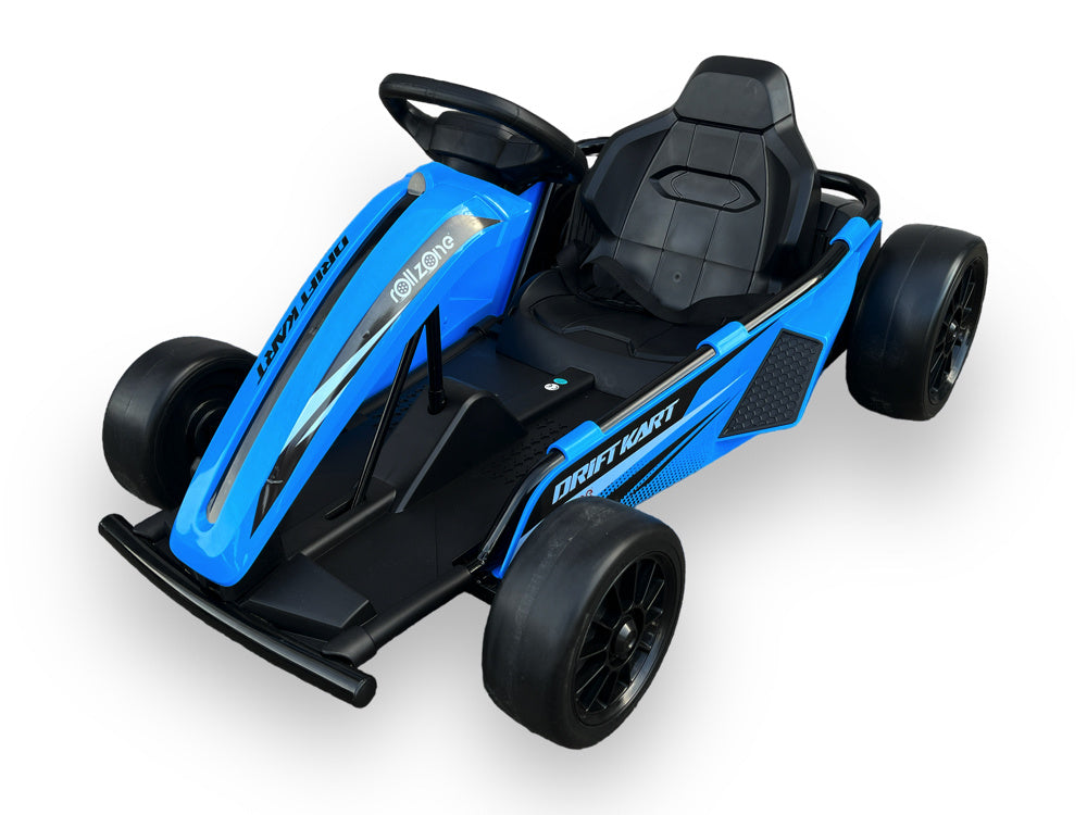 24V Electric Drift Go-Kart - 200W Motors with Drift Function (Blue)