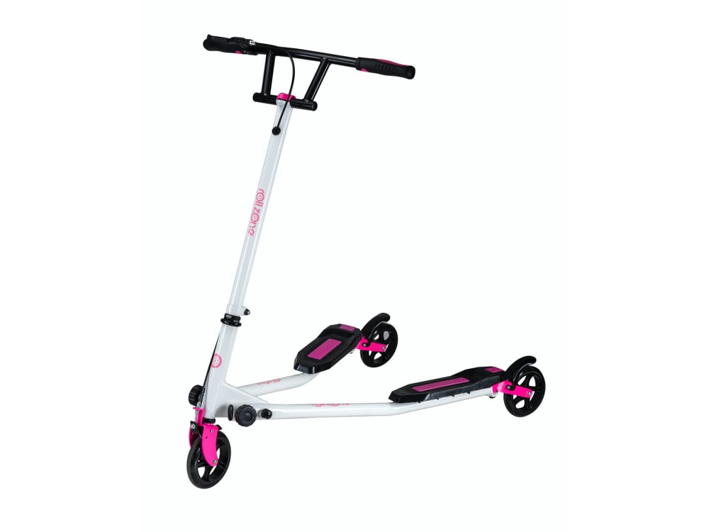 Wiggler 3-Wheel Stunt Scooter - Foldable Wiggle Scooter (Pink)