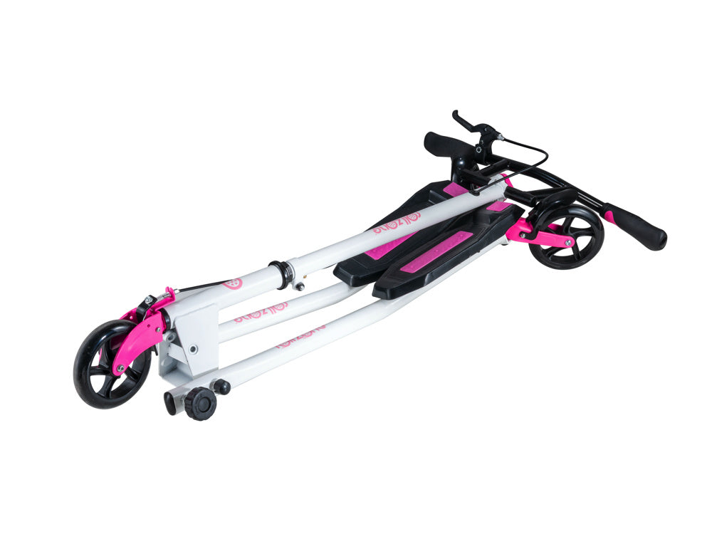 Wiggler 3-Wheel Stunt Scooter - Foldable Wiggle Scooter (Pink)