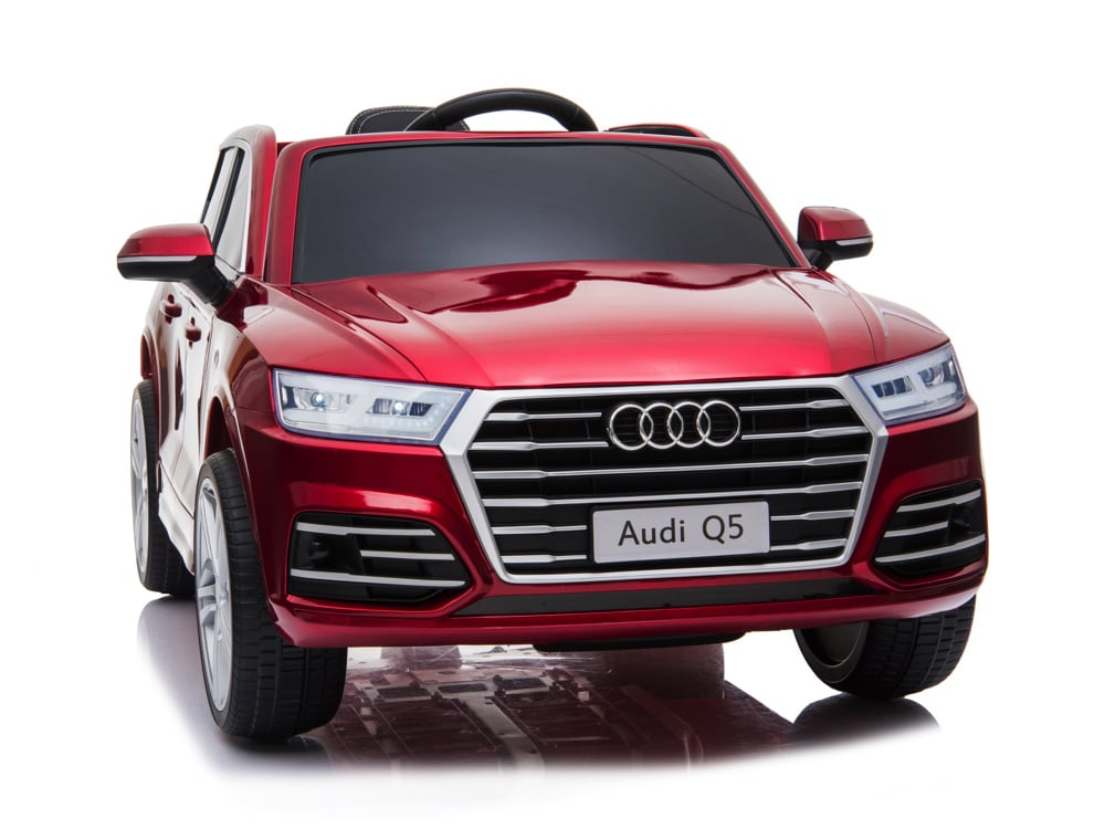Licensed Audi Q5 12V Kids Electric Car - Compact SUV with Pull Handle & Wheels (Red)