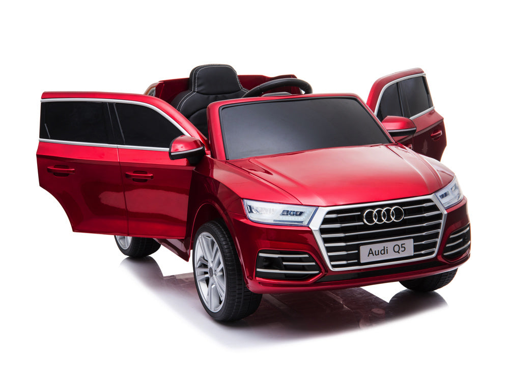 Licensed Audi Q5 12V Kids Electric Car - Compact SUV with Pull Handle & Wheels (Red)
