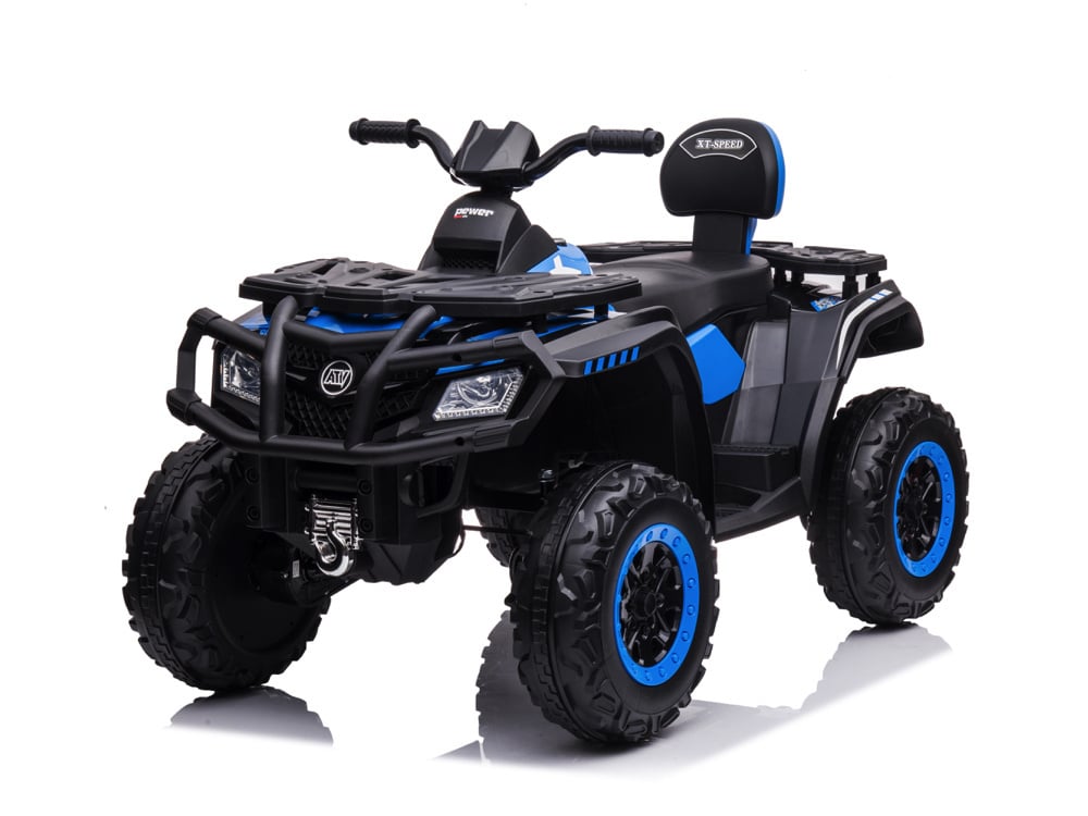 24V Electric Kids Quad - 4-Wheel Drive with Bluetooth & USB Music (Blue)