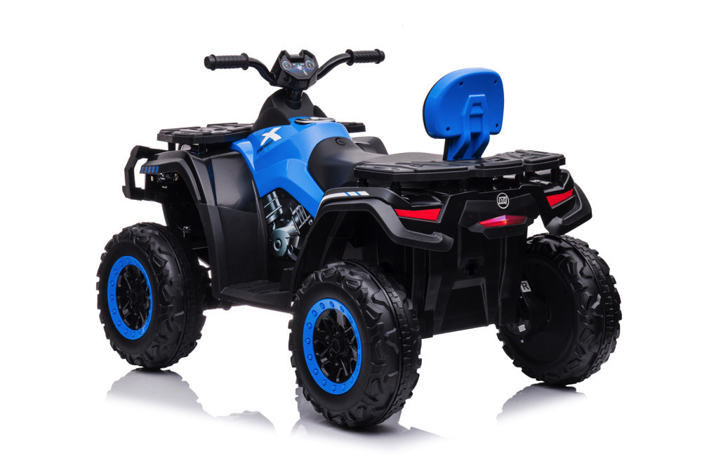 24V Electric Kids Quad - 4-Wheel Drive with Bluetooth & USB Music (Blue)