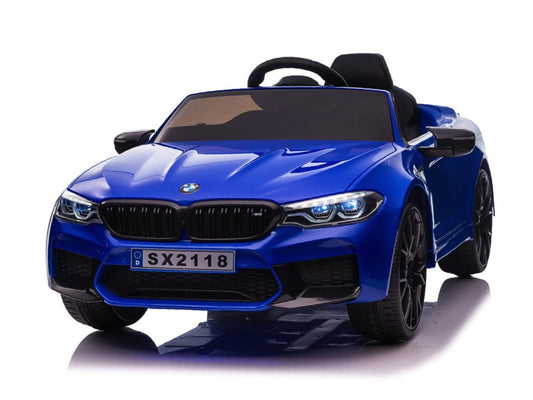 Licensed BMW M5 24V Kids Electric Car - Premium Sedan with Pull Handle (Blue)