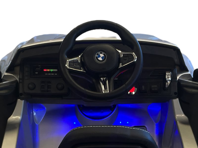 Licensed BMW M5 24V Kids Electric Car - Premium Sedan with 5-Point Harness & Pull Handle (Silver)