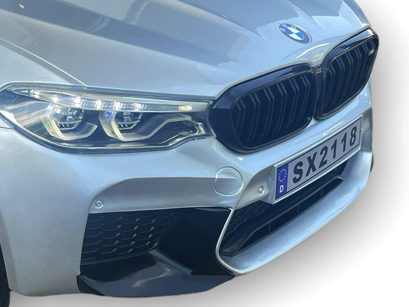 Licensed BMW M5 24V Kids Electric Car - Premium Sedan with 5-Point Harness & Pull Handle (Silver)