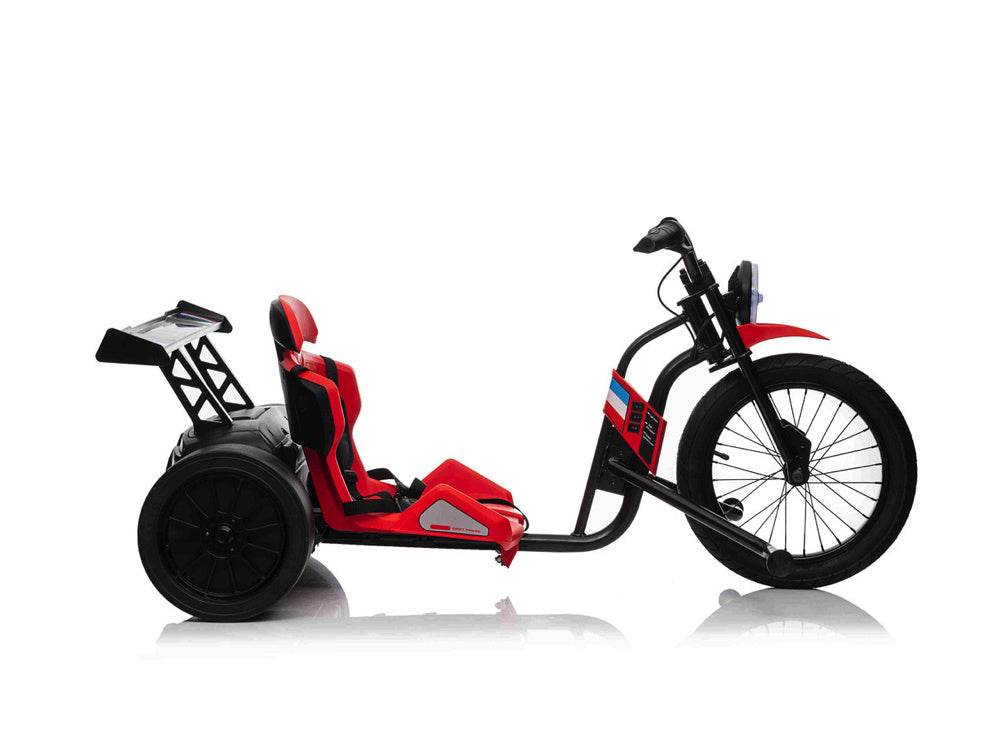 24V Electric Drift Trike with Dual 775W Motors (Red)