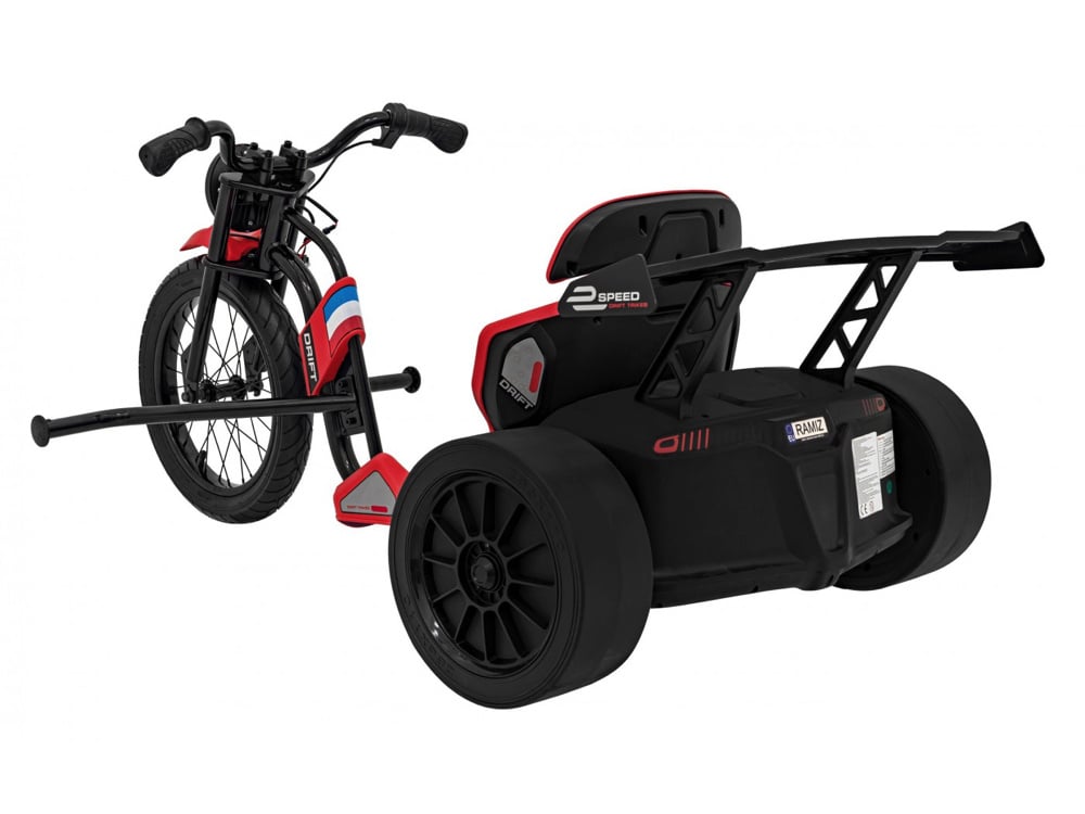 24V Electric Drift Trike with Dual 775W Motors (Red)