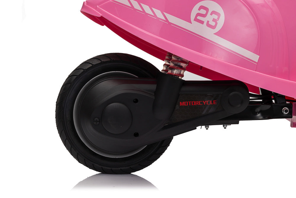 24V Electric Kids Scooter - 350W Motor with 12" Air Tires (Pink)
