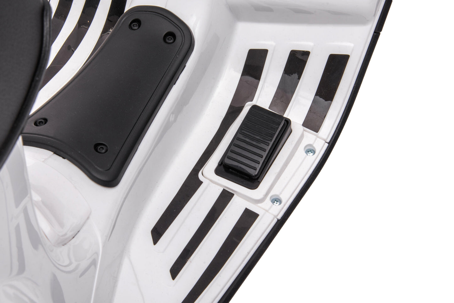 Licensed Vespa Sprint 12V Kids Electric Scooter - Classic Style with Music Module (White)