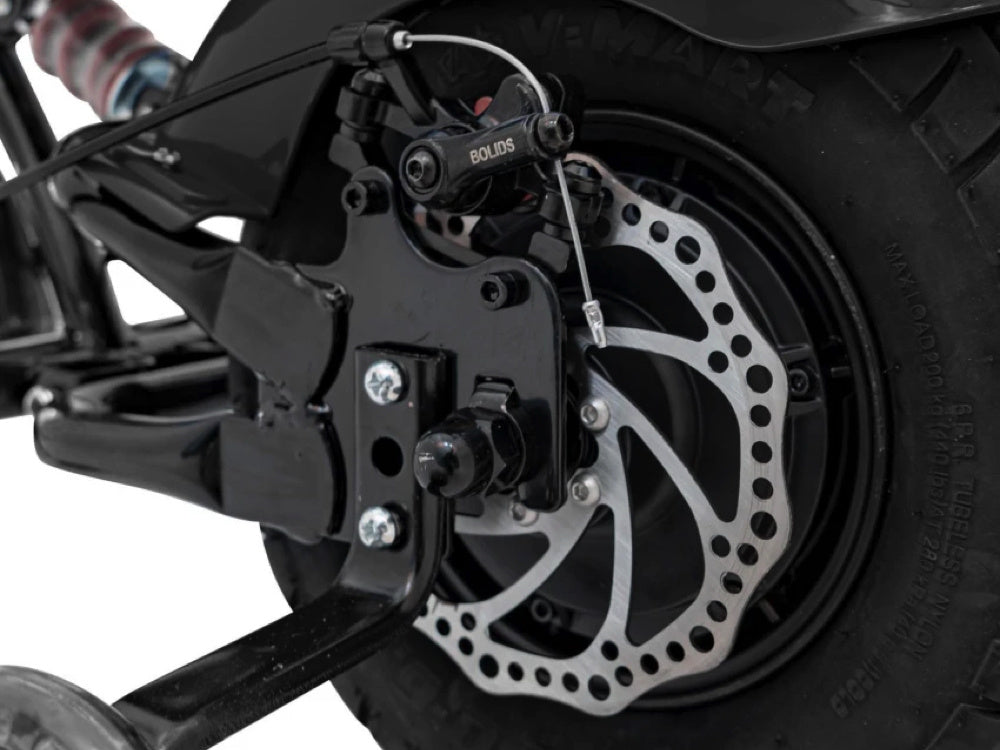 Chopper Warrior 24V Electric Kids Motorcycle - With Air Tires & Leather Seat (Black)