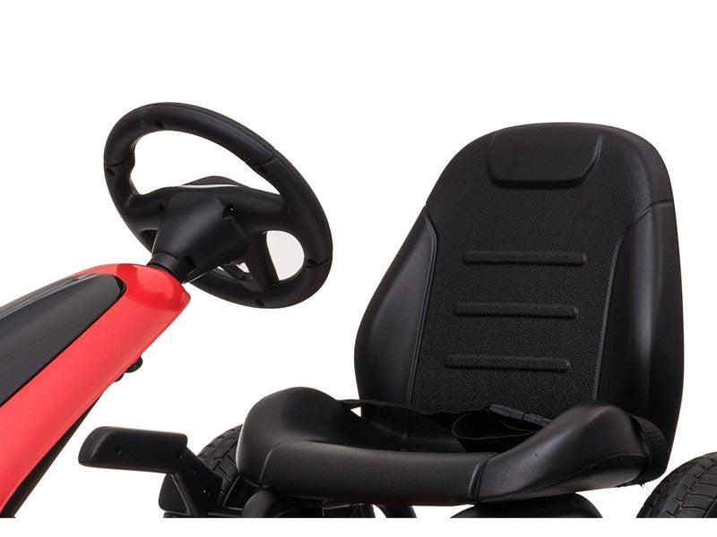 Licensed Mercedes-Benz Pedal Go-Kart - Chain Drive with Hand Brake (Red)