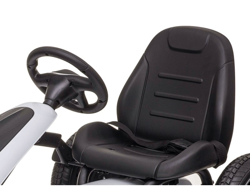 Licensed Mercedes-Benz Pedal Go-Kart - Chain Drive with Hand Brake (White)