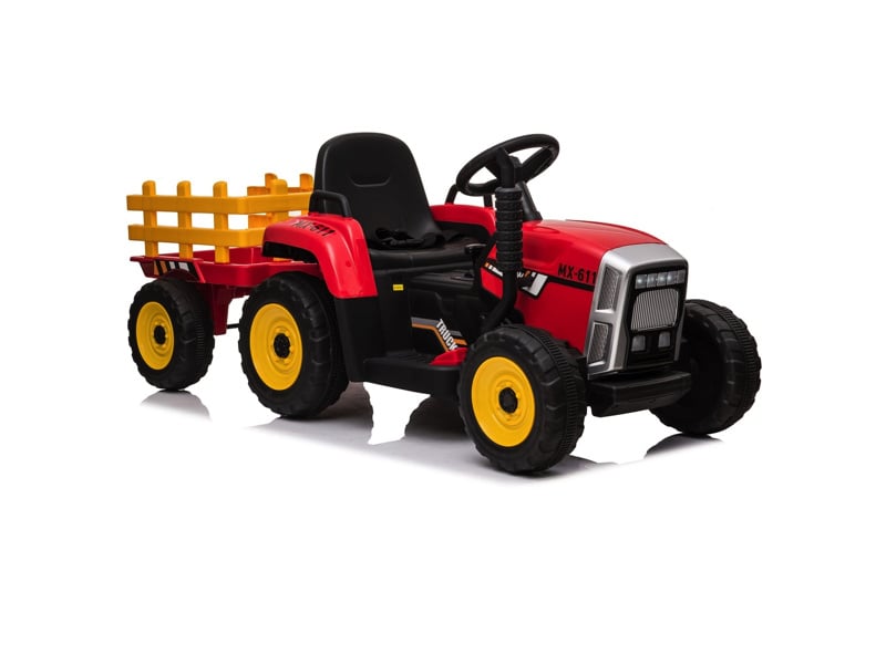 12V Electric Tractor for Kids - Farm Tractor with Trailer & Music Module